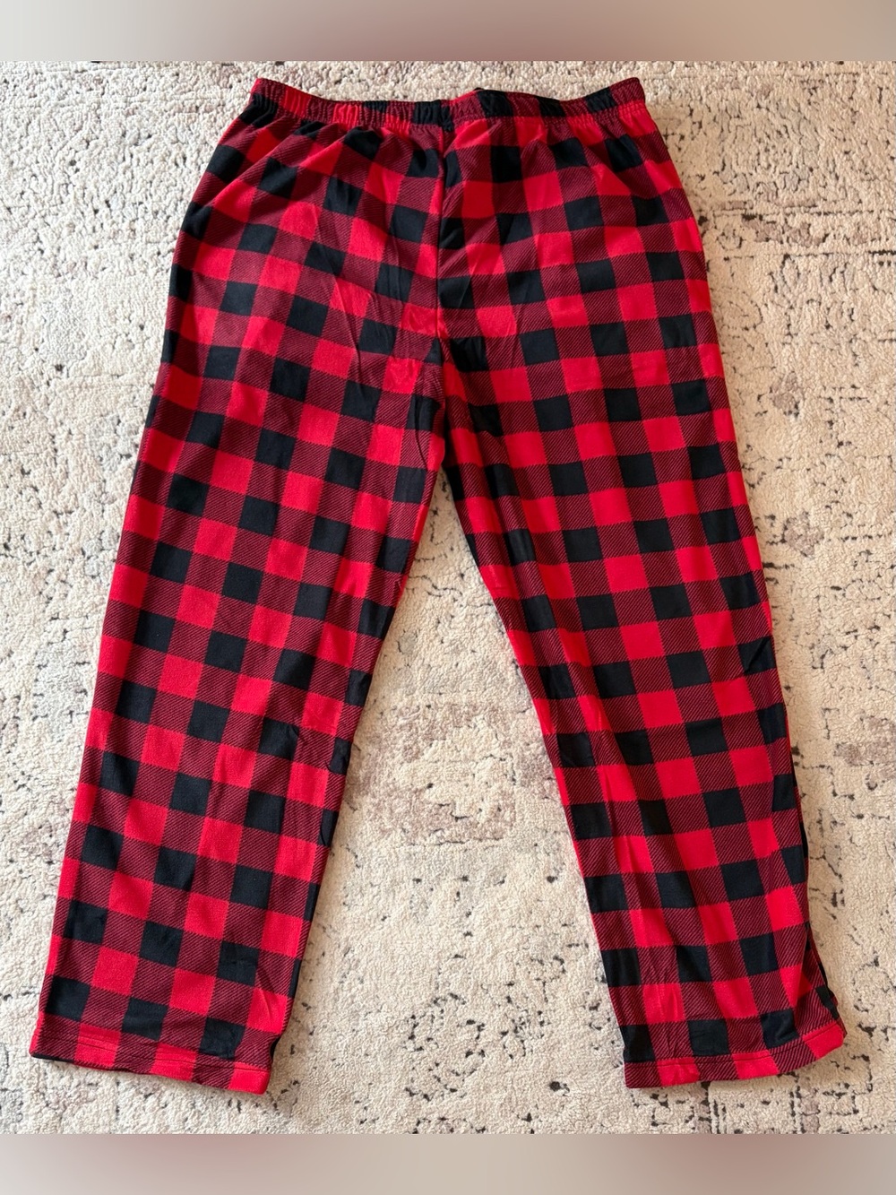 St. John’s Bay Red Cherry Fleece Sleep Pajama Pants Polyester Men’s Sz: L - Picture 6 of 6